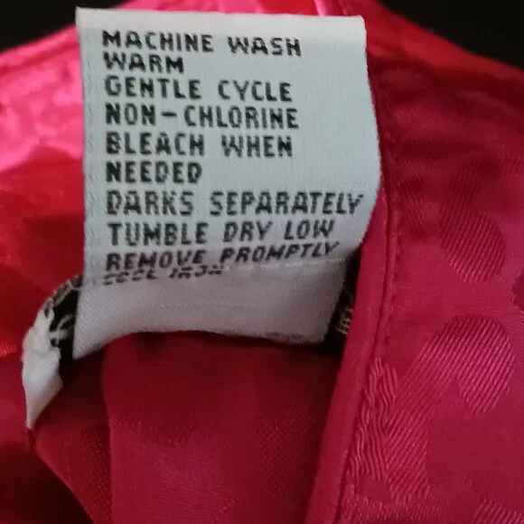 VTG Lucie Ann II Hot‎ Pink Satin Longsleeve Button-Up Collared Nightshirt Size M - Picture 7 of 10